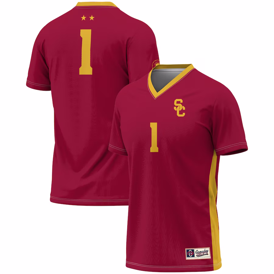 #1 USC Trojans GameDay Greats Unisex Lightweight Soccer Fashion Jersey - Cardinal - Puhuasuan