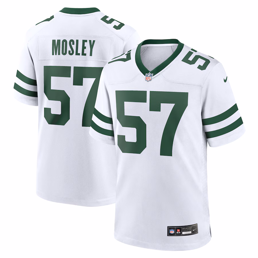 Men's New York Jets C.J. Mosley Nike White Legacy Player Game Jersey - Puhuasuan