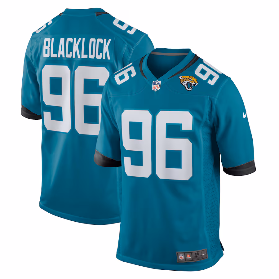 Men's Jacksonville Jaguars Ross Blacklock Nike  Teal Team Game Jersey - Puhuasuan