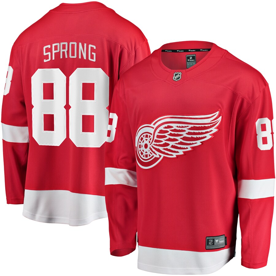Men's Detroit Red Wings Daniel Sprong Fanatics Branded Red Home Breakaway Jersey - Puhuasuan