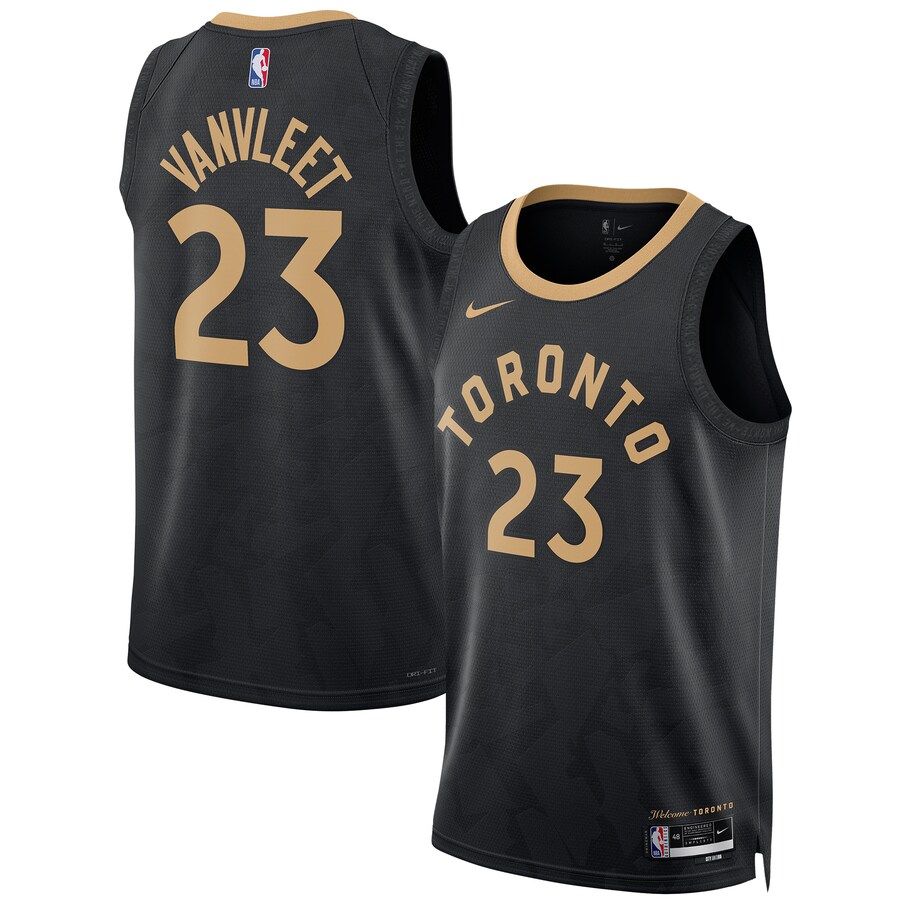 Unisex Toronto Raptors Fred VanVleet Nike Black 2022/23 Swingman Jersey - City Edition - Puhuasuan