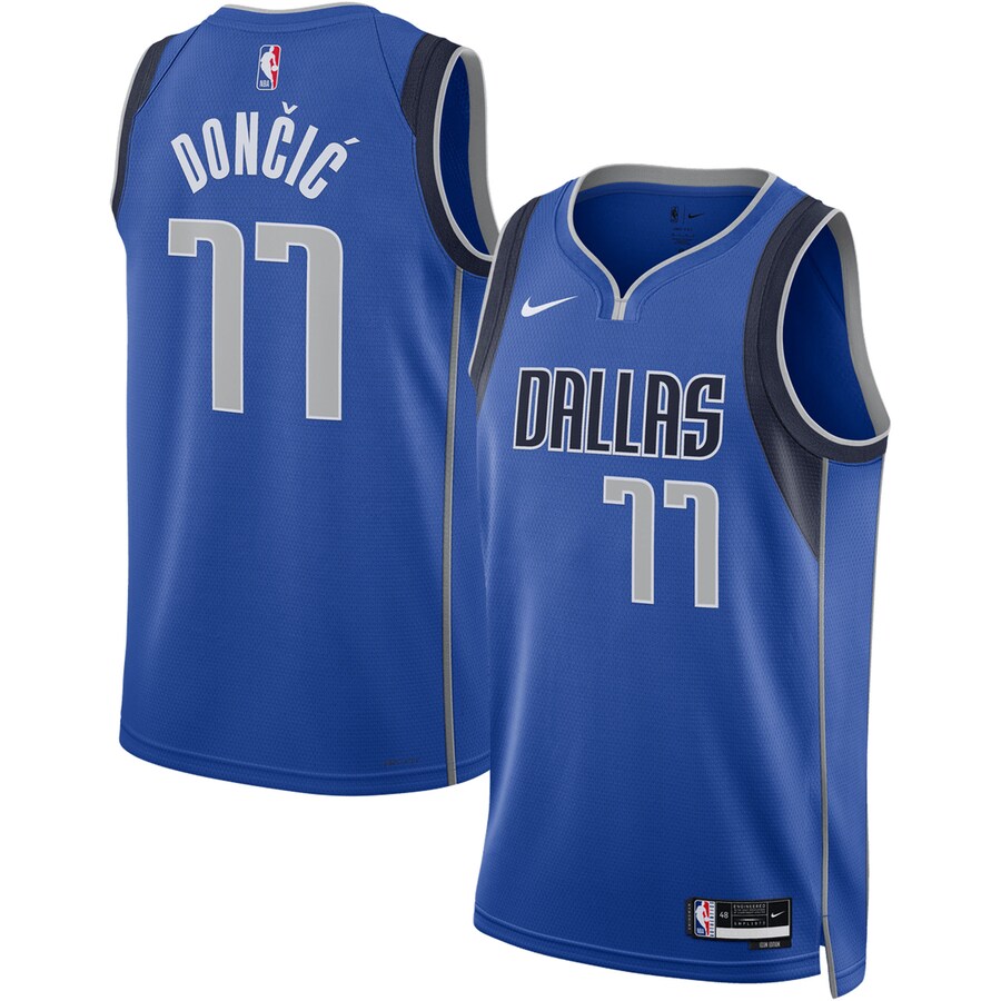 Unisex Dallas Mavericks Luka Don?i? Nike Blue Swingman Jersey - Icon Edition - Puhuasuan