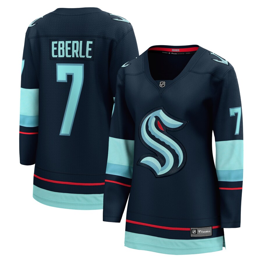 Women's Seattle Kraken Jordan Eberle Fanatics Branded Navy Home Breakaway Player Jersey - Puhuasuan