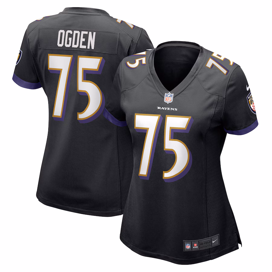 Women's Baltimore Ravens Jonathan Ogden Nike Black Retired Player Jersey - Puhuasuan