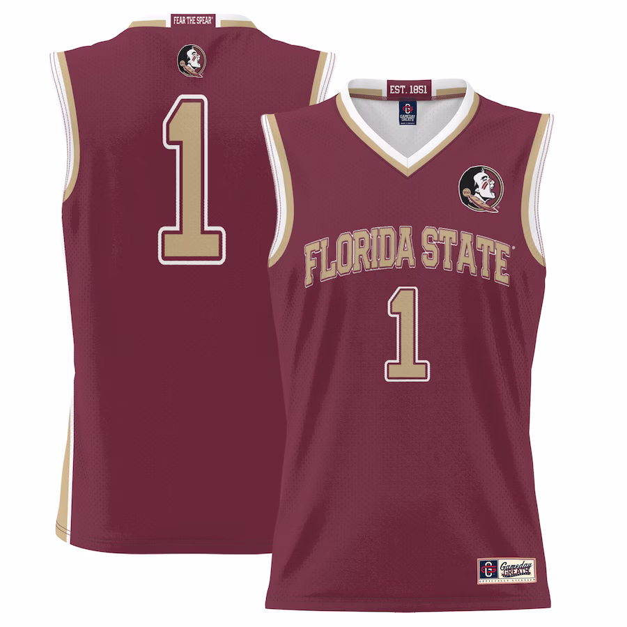 #1  Florida State Seminoles GameDay Greats  Lightweight Basketball Jersey - Garnet - Puhuasuan
