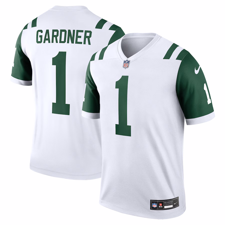 Men's New York Jets Ahmad Sauce Gardner Nike White Alternate Legend Player Performance Top - Puhuasuan