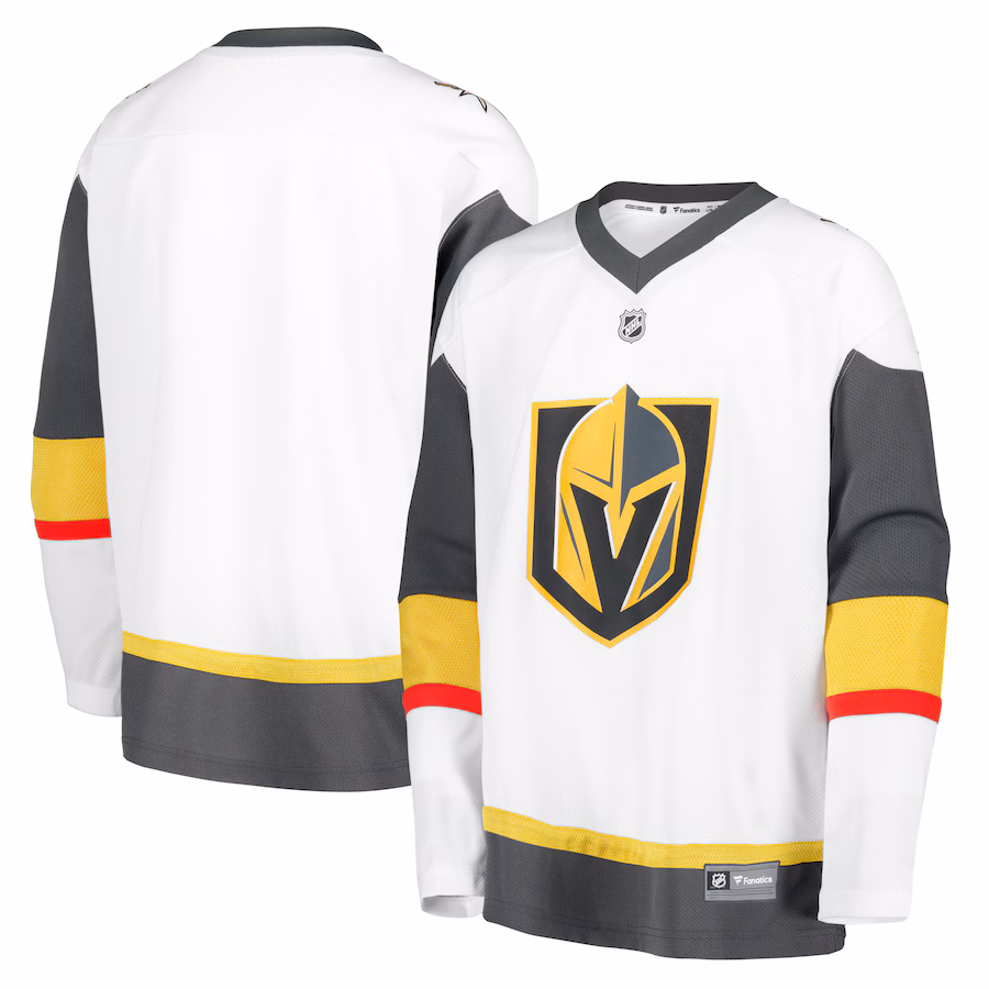 Youth Vegas Golden Knights Fanatics White Away Replica Blank Jersey - Puhuasuan
