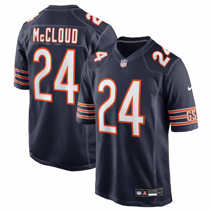 Men's Chicago Bears Nick McCloud Nike Navy Team Game Jersey - Puhuasuan