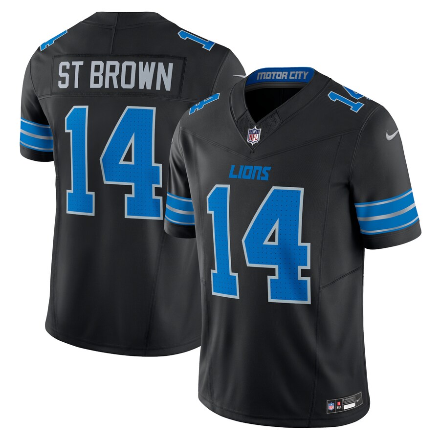 Men's Detroit Lions Amon-Ra St. Brown Nike Black 2nd Alternate Vapor F.U.S.E. Limited Jersey - Puhuasuan