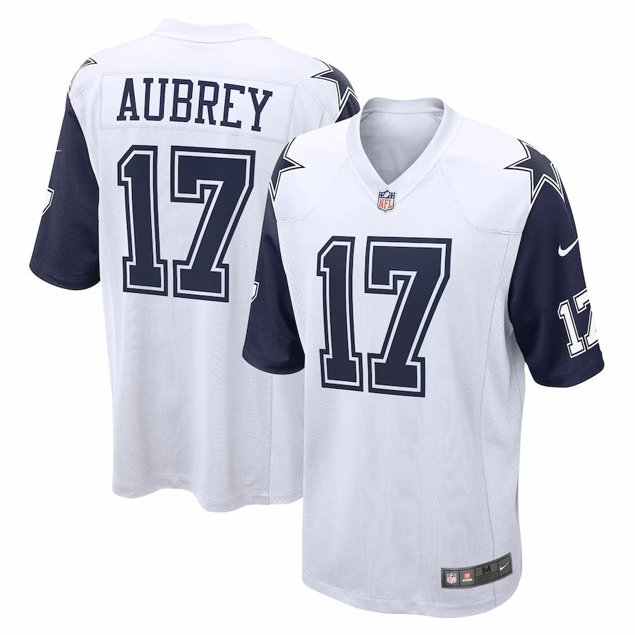 Men's Dallas Cowboys Brandon Aubrey Nike White Alternate Game Jersey - Puhuasuan