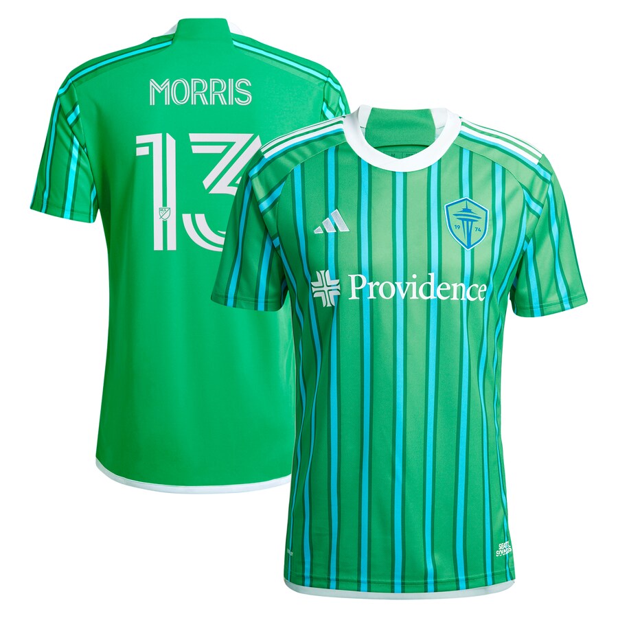 Men's Seattle Sounders FC Jordan Morris adidas Green 2024 The Anniversary Kit Replica Player Jersey - Puhuasuan