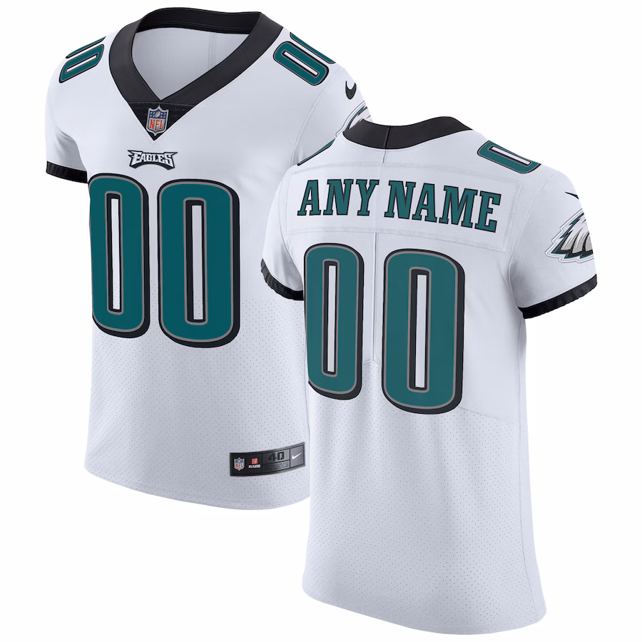 Men's Philadelphia Eagles Nike White Vapor Untouchable Custom Elite Jersey - Puhuasuan