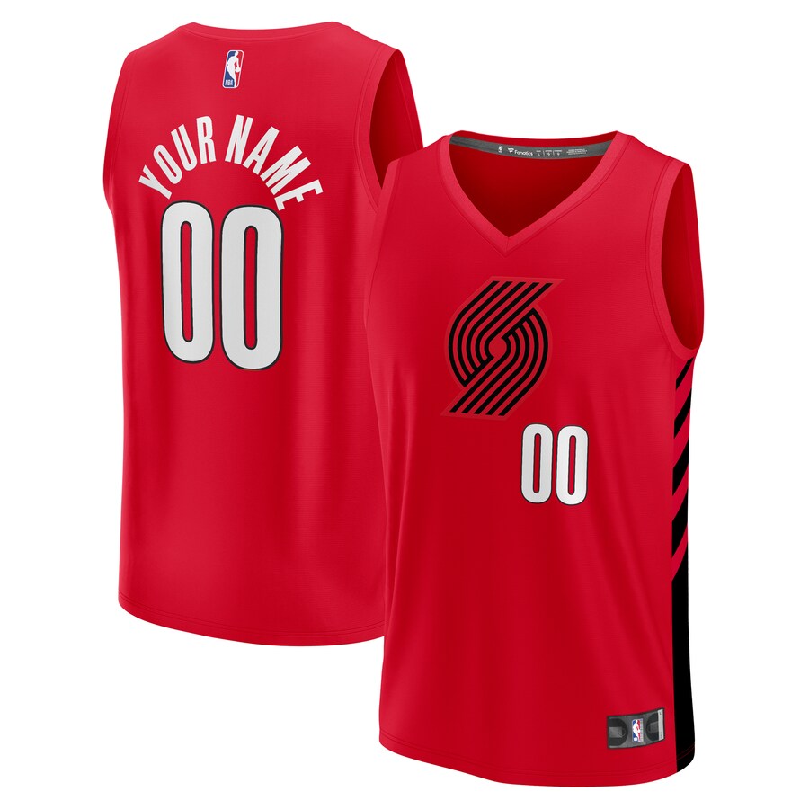 Men's Portland Trail Blazers  Fanatics Red  Fast Break Custom Replica Jersey - Statement Edition - Puhuasuan