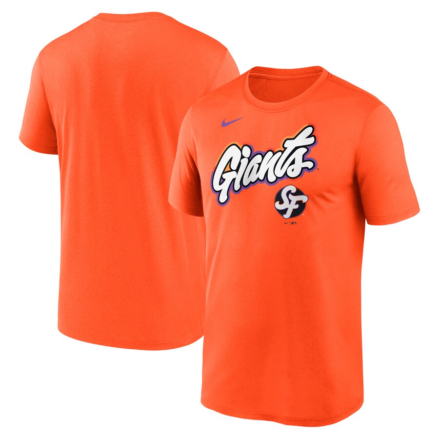 Men's San Francisco Giants Nike Orange 2025 City Connect Team Phrase Legend Performance T-Shirt - Puhuasuan
