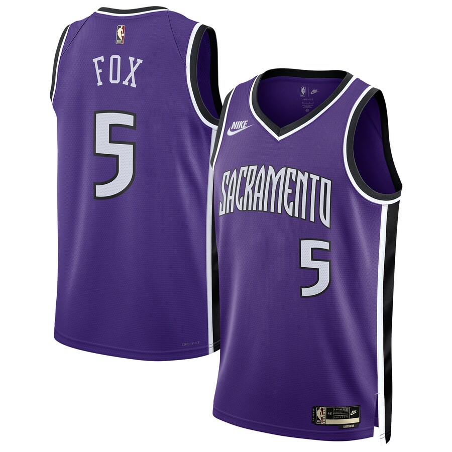 Unisex Sacramento Kings De'Aaron Fox Nike Purple 2024/25 Swingman Jersey - Classic Edition - Puhuasuan