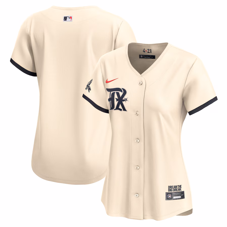 Women's Texas Rangers  Nike Cream City Connect Limited Jersey - Puhuasuan