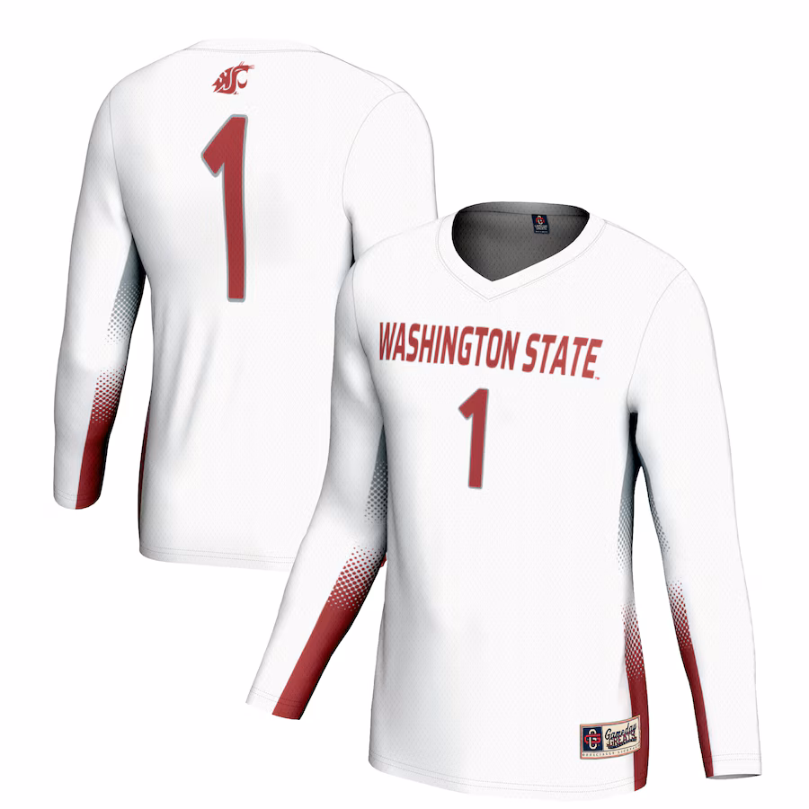 Youth GameDay Greats #1 White Washington State Cougars Lightweight Women's Volleyball Jersey - Puhuasuan