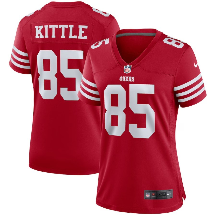 Women's San Francisco 49ers George Kittle Nike Scarlet Player Jersey - Puhuasuan