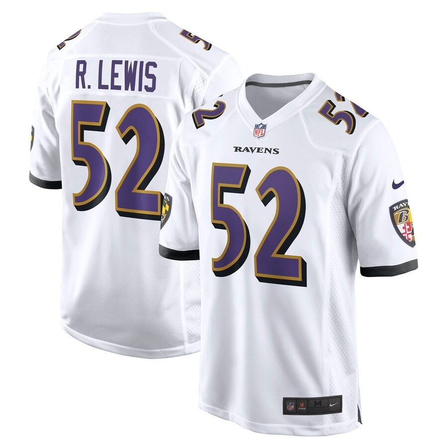 Men's Baltimore Ravens Ray Lewis Nike White Retired Player Game Jersey - Puhuasuan