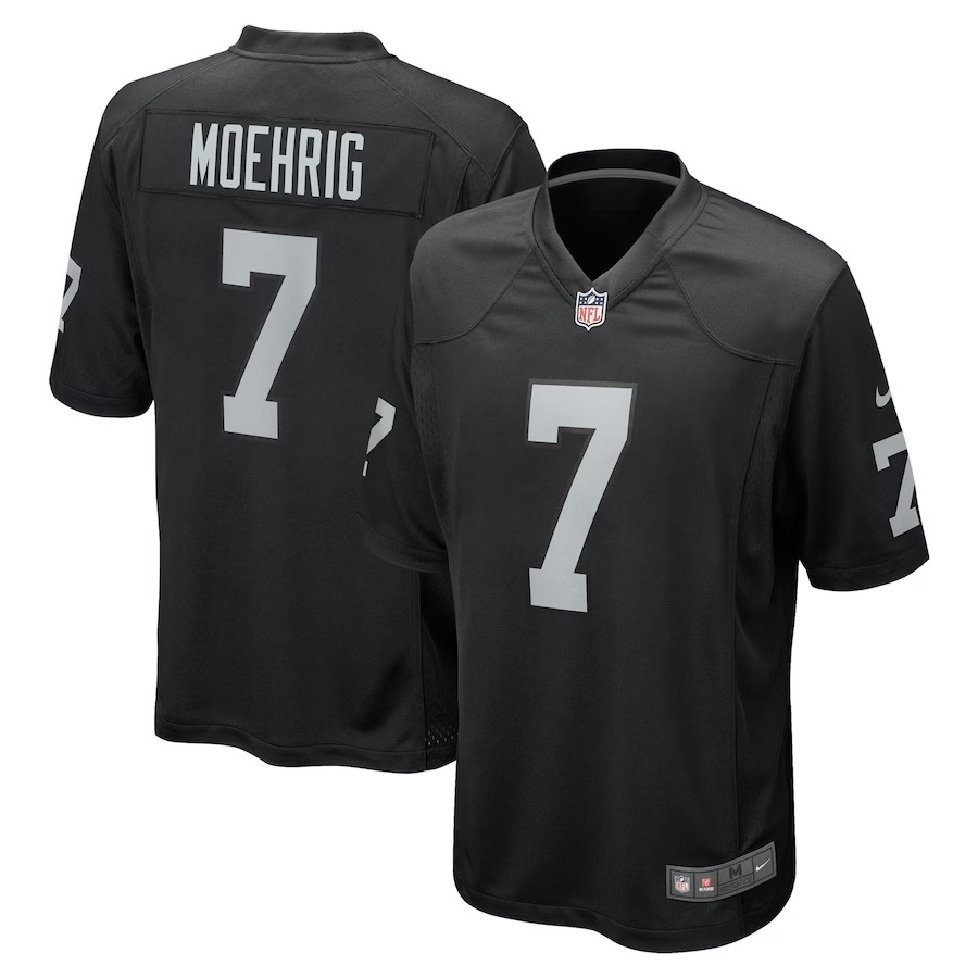 Men's Las Vegas Raiders Tre'von Moehrig Nike Black Team Game Jersey - Puhuasuan