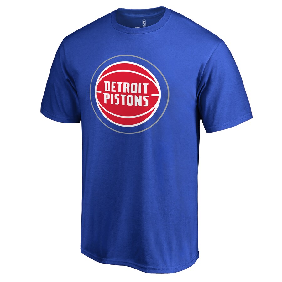Men's Detroit Pistons Royal Primary Logo 2 T-Shirt - Puhuasuan