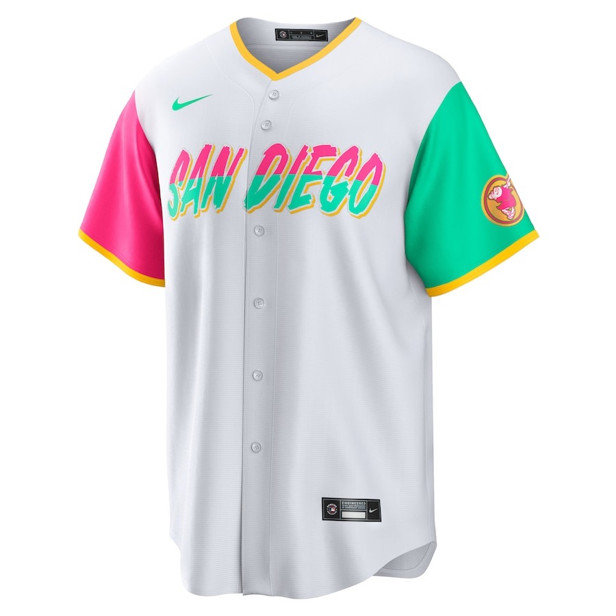 Men's San Diego Padres Manny Machado Nike White City Connect Replica Player Jersey - Puhuasuan