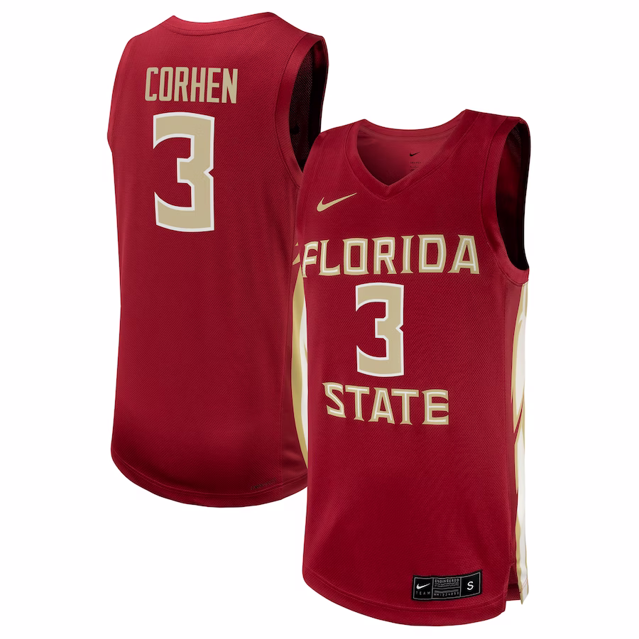 Cameron Corhen Florida State Seminoles Nike NIL Basketball Replica Player Jersey - Garnet - Puhuasuan