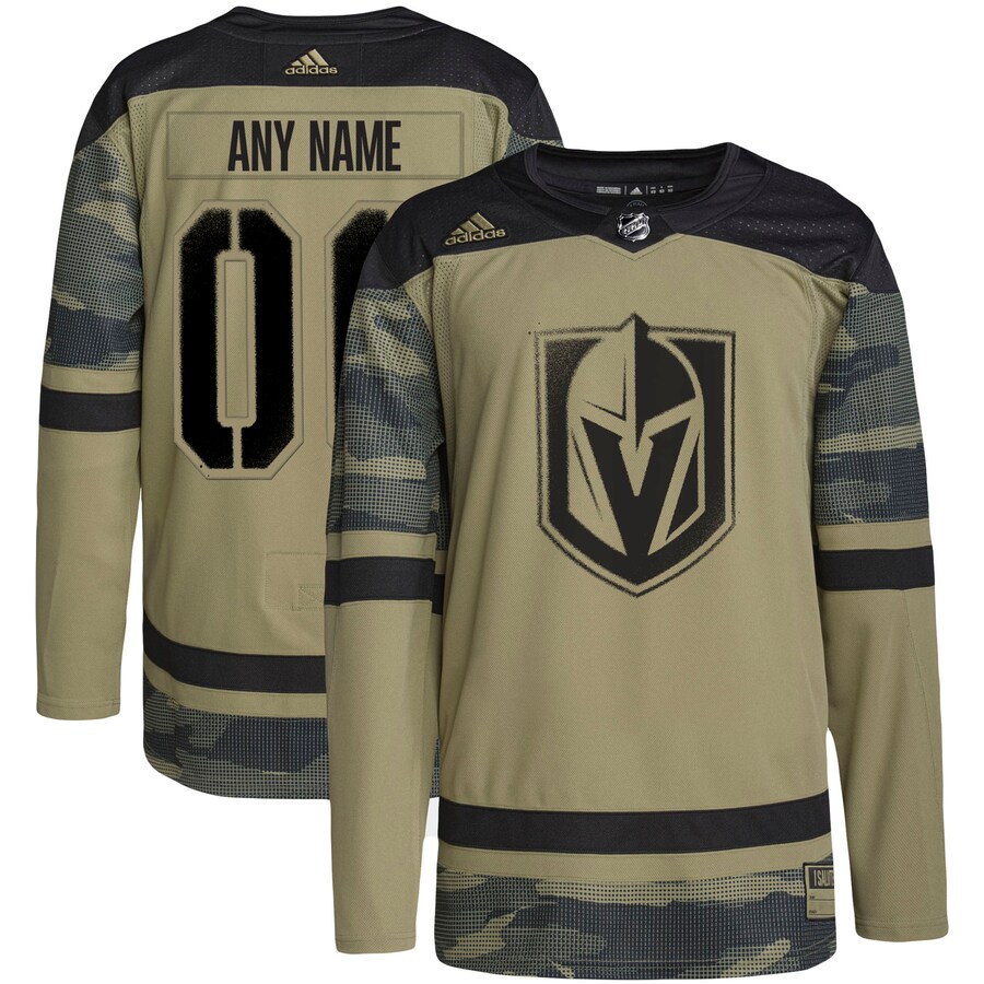 Men's Vegas Golden Knights adidas Camo Military Appreciation Team Authentic Custom Practice Jersey - Puhuasuan
