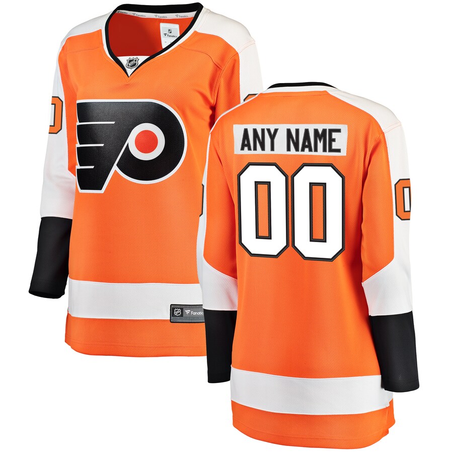 Women's Philadelphia Flyers Fanatics Branded Orange Home Breakaway Custom Jersey - Puhuasuan