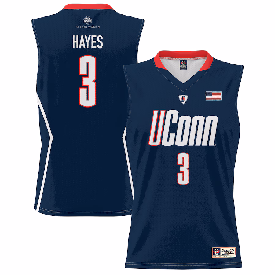 Youth GameDay Greats Tiffany Hayes Navy UConn Huskies Lightweight Basketball Alumni Jersey - Puhuasuan