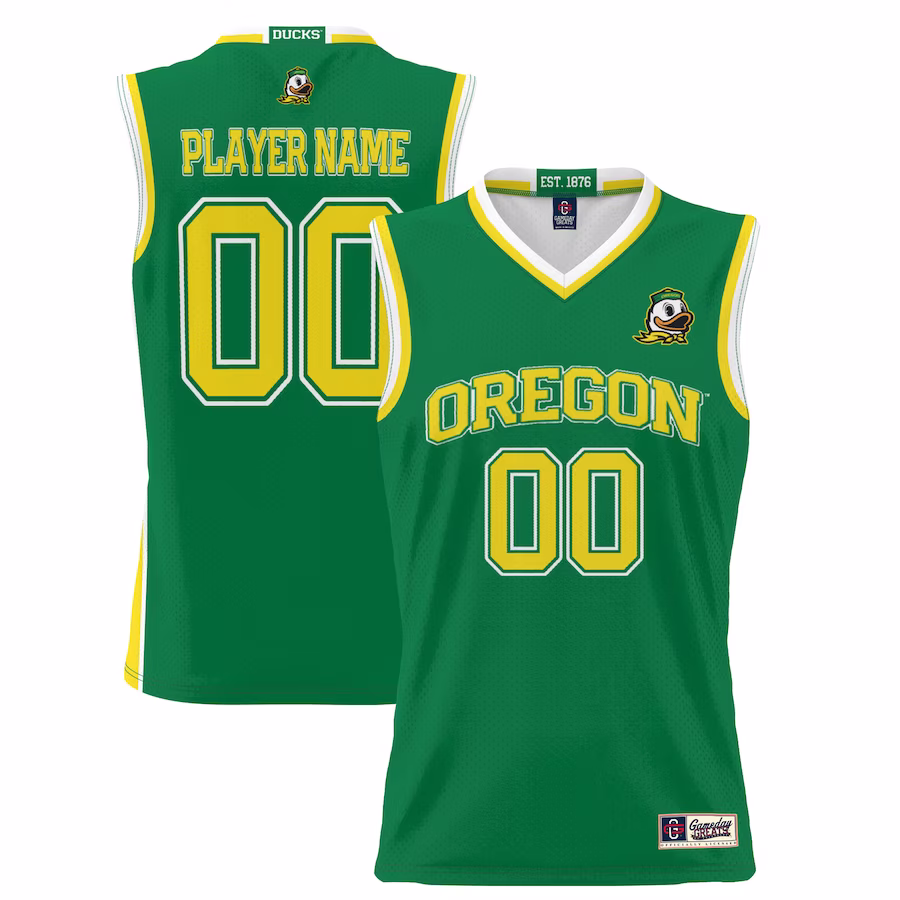 Oregon Ducks GameDay Greats Unisex  Lightweight NIL Pick-A-Player Basketball Jersey - Green - Puhuasuan
