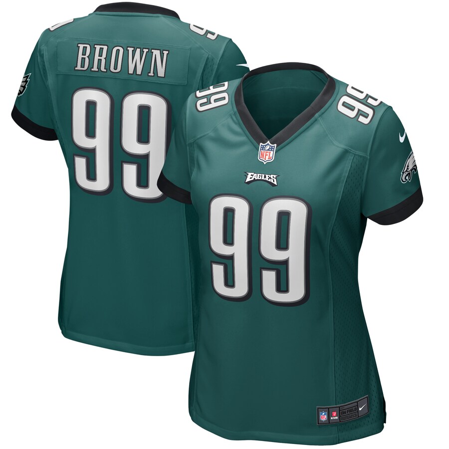 Women's Philadelphia Eagles Jerome Brown Nike Midnight Green Game Retired Player Jersey - Puhuasuan
