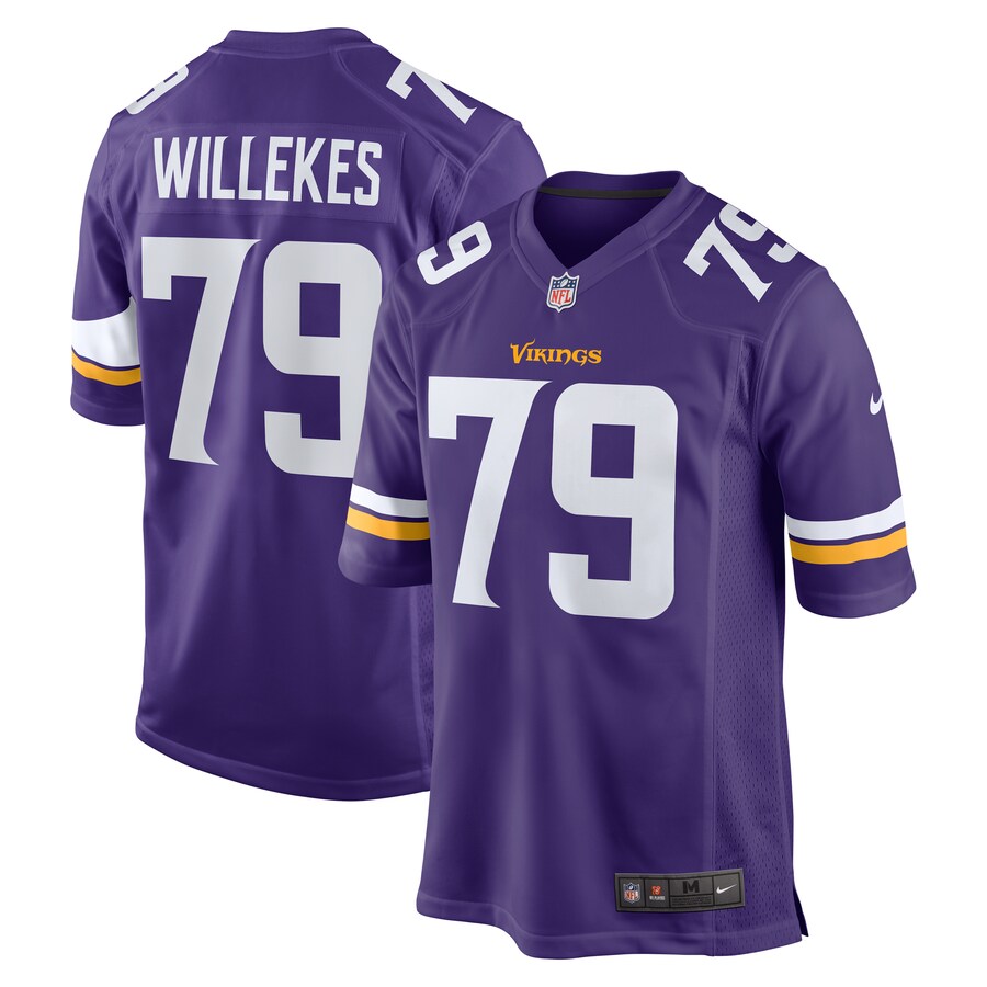 Men's Minnesota Vikings Kenny Willekes Nike Purple Game Jersey - Puhuasuan