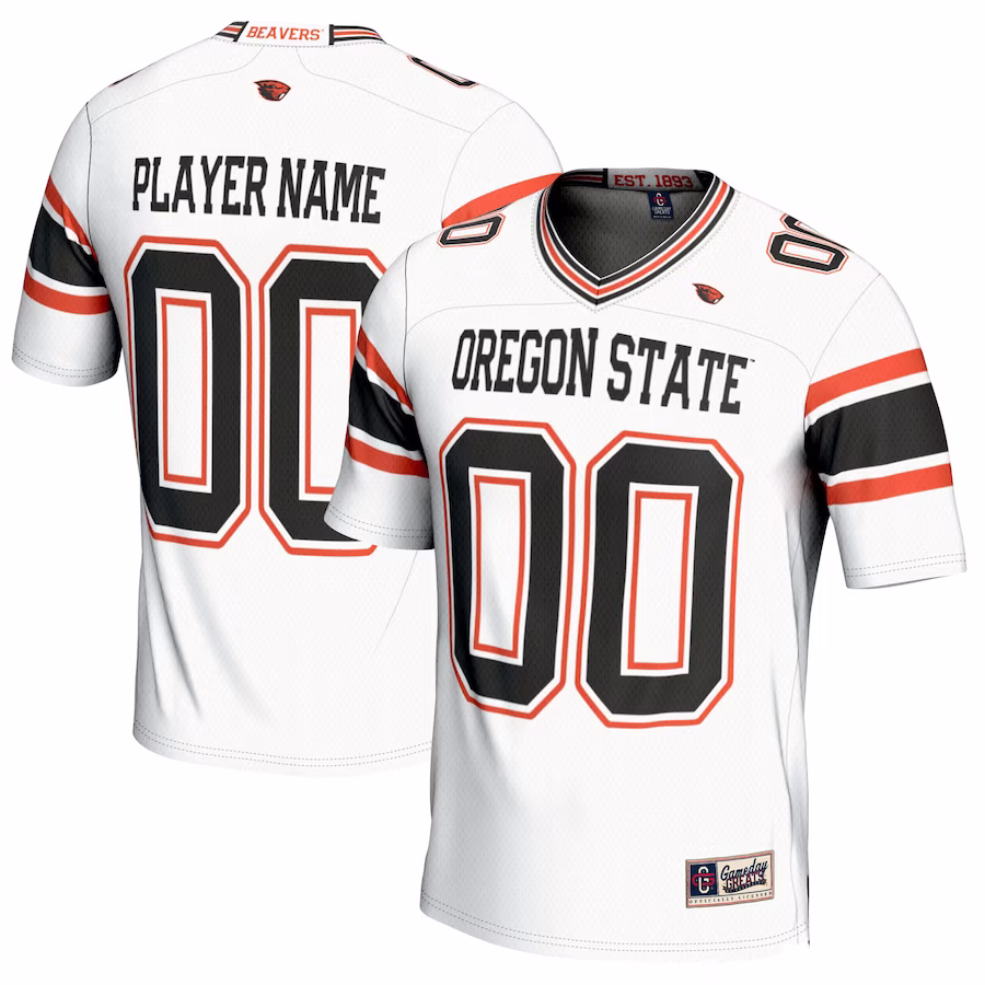 Oregon State Beavers GameDay Greats NIL Pick-A-Player Football Jersey - White - Puhuasuan
