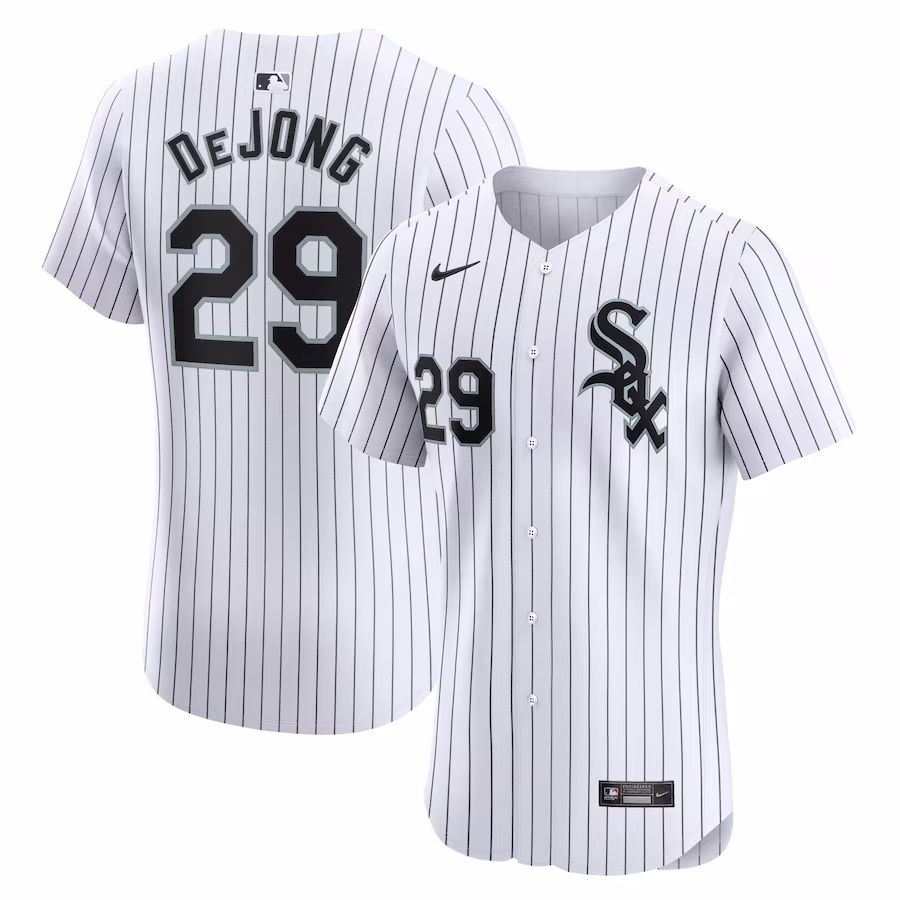 Men's Chicago White Sox Paul DeJong Nike White Home Elite Player Jersey - Puhuasuan