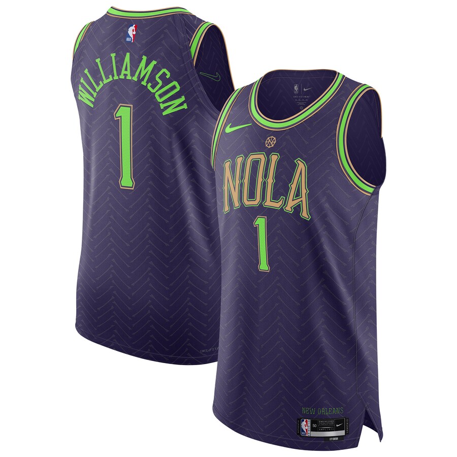 Men's New Orleans Pelicans Zion Williamson Nike Purple 2024/25 Authentic Player Jersey - City Edition - Puhuasuan