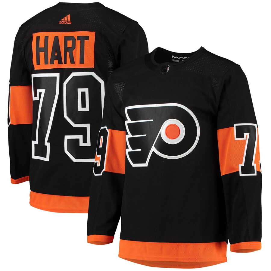 Men's Philadelphia Flyers Carter Hart adidas Black Alternate Primegreen Authentic Pro Player Jersey - Puhuasuan
