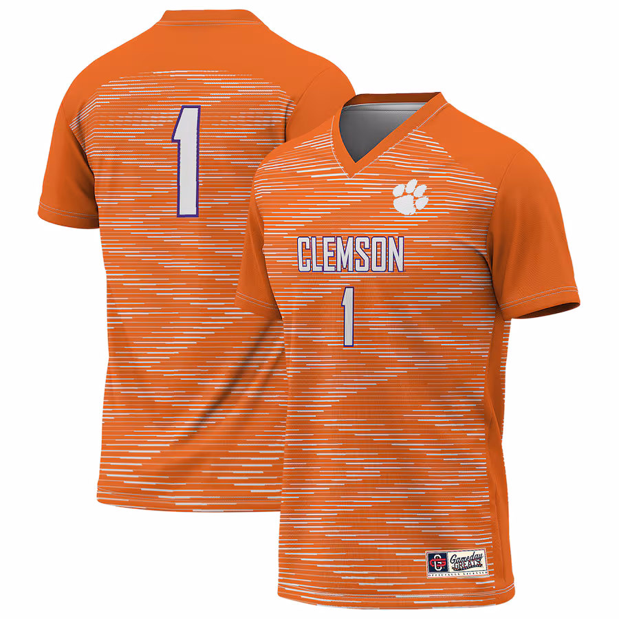Youth GameDay Greats #1 Orange Clemson Tigers Lightweight Soccer Jersey - Puhuasuan