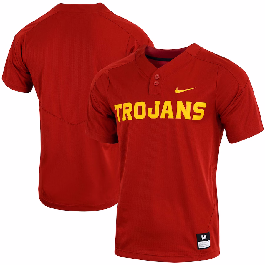 USC Trojans Nike Replica Vapor Elite Two-Button Baseball Jersey - Cardinal - Puhuasuan