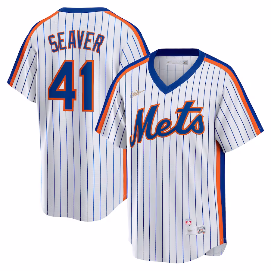 Men's New York Mets Tom Seaver Nike White Home Cooperstown Collection Player Jersey - Puhuasuan