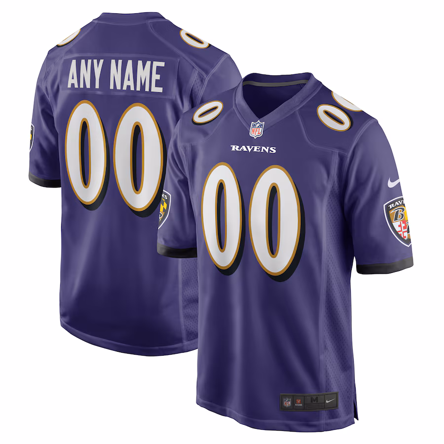 Youth Baltimore Ravens Nike Purple Custom Game Jersey - Puhuasuan