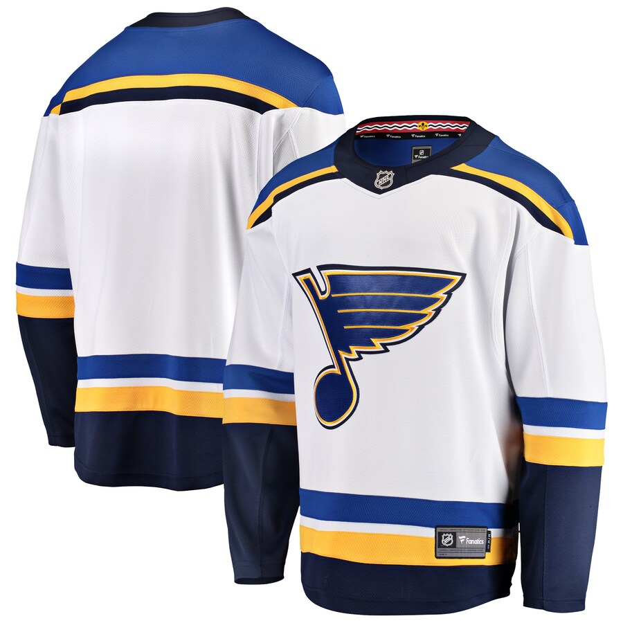 Men's St. Louis Blues Fanatics Branded White Breakaway Away Jersey - Puhuasuan