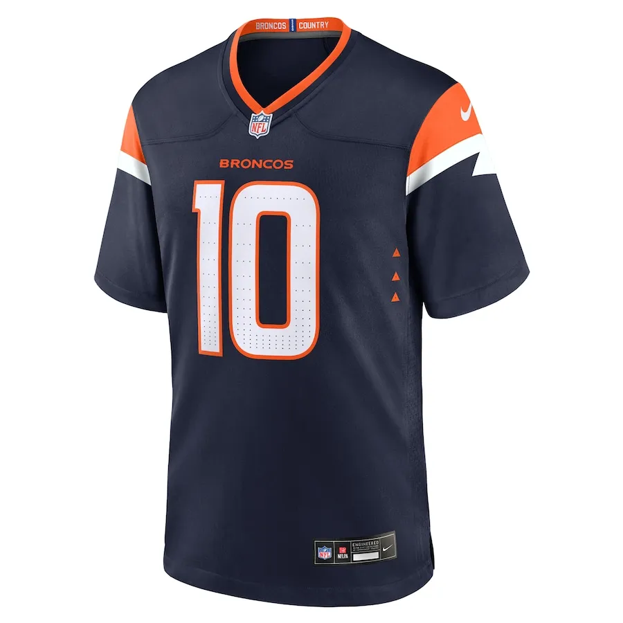 Men's Denver Broncos Bo Nix Nike  Navy Alternate Game Jersey - Puhuasuan