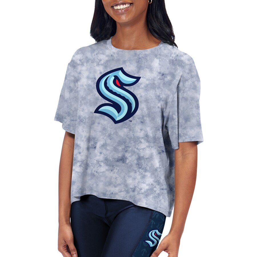 Women's Seattle Kraken Blue Cropped T-Shirt - Puhuasuan