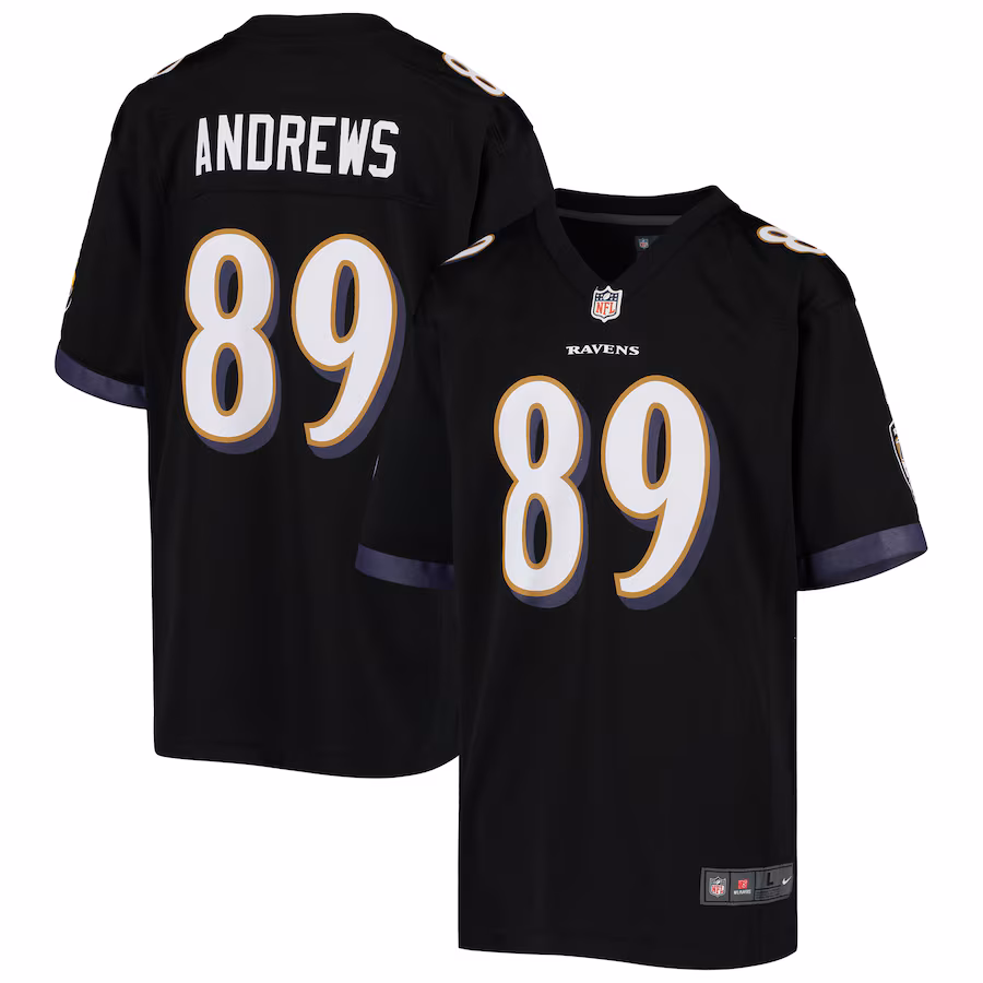 Youth Baltimore Ravens Mark Andrews Nike Black Game Jersey - Puhuasuan