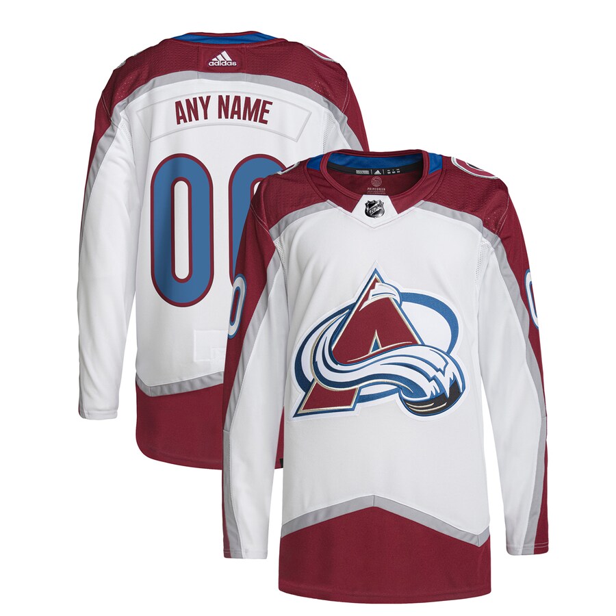 Men's Colorado Avalanche  adidas White Away Custom Primegreen Authentic Pro Jersey - Puhuasuan