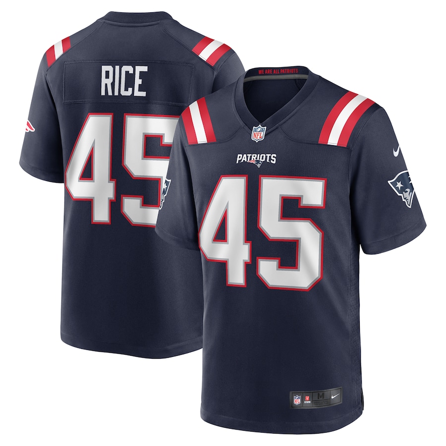 Men's New England Patriots Monty Rice Nike Navy Game Jersey - Puhuasuan