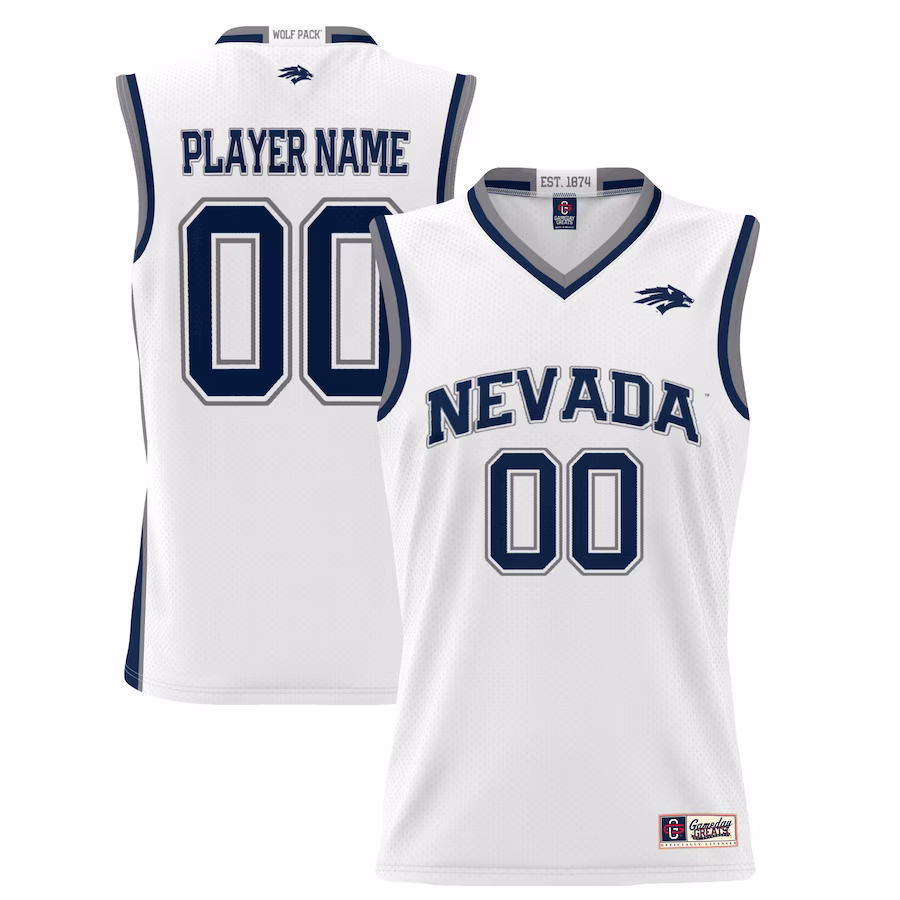 Nevada Wolf Pack GameDay Greats Youth NIL Pick-A-Player Lightweight Basketball Jersey - White - Puhuasuan