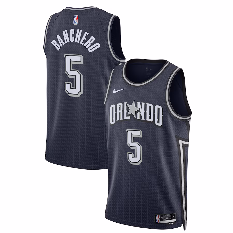 Unisex Orlando Magic Paolo Banchero Nike Navy 2023/24 Swingman Jersey - City Edition - Puhuasuan