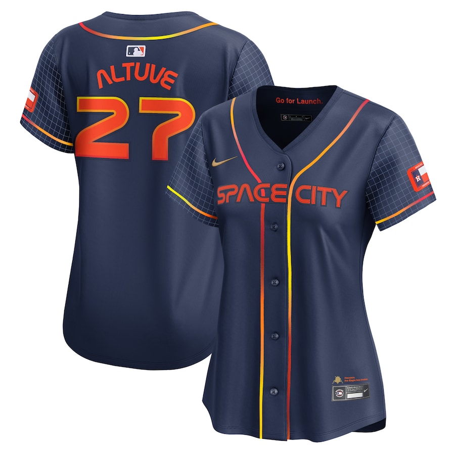 Women's Houston Astros Jose Altuve Nike Navy City Connect Limited Player Jersey - Puhuasuan